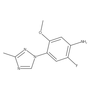 2-fluoro-5-methoxy-4-(3-methyl-1H-1,2,4-triazol-1-yl)aniline结构式