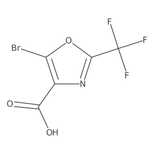 5-Bromo-2-(trifluoromethyl)-1,3-oxazole-4-carboxylic acid结构式
