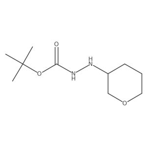 tert-Butyl 2-(tetrahydro-2H-pyran-3-yl)hydrazinecarboxylate结构式