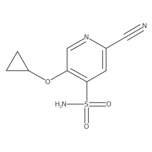 2-Cyano-5-cyclopropoxypyridine-4-sulfonamide Structure