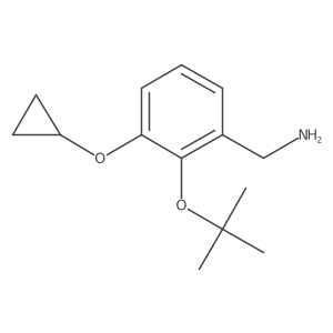 (2-Tert-butoxy-3-cyclopropoxyphenyl)methanamine结构式
