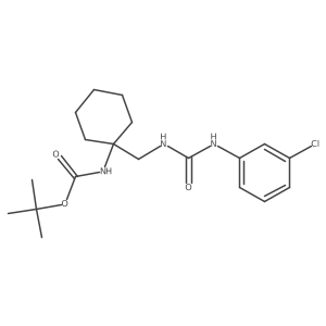 tert-butyl N-[1-({[(3-chlorophenyl)carbamoyl]amino}methyl)cyclohexyl]carbamate结构式