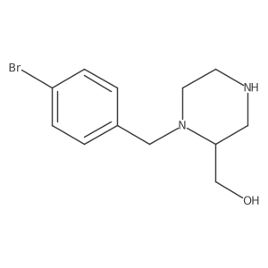 (1-(4-Bromobenzyl)piperazin-2-yl)methanol结构式