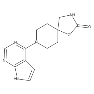 8-(7H-pyrrolo[2,3-d]pyrimidin-4-yl)-1-oxa-3,8-diazaspiro[4.5]decan-2-one结构式