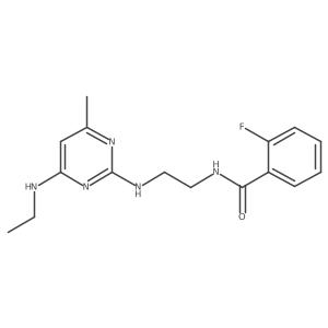 N-(2-((4-(ethylamino)-6-methylpyrimidin-2-yl)amino)ethyl)-2-fluorobenzamide结构式