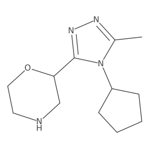 2-(4-Cyclopentyl-5-methyl-4H-1,2,4-triazol-3-yl)morpholine结构式