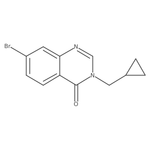 7-Bromo-3-(cyclopropylmethyl)-3,4-dihydroquinazolin-4-one结构式