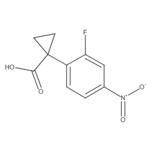 1-(2-Fluoro-4-nitrophenyl)cyclopropane-1-carboxylic acid结构式