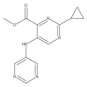 Methyl 2-cyclopropyl-5-(pyrimidin-5-ylamino)pyrimidine-4-carboxylate结构式