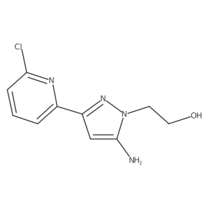 2-[5-Amino-3-(6-chloropyridin-2-yl)pyrazol-1-yl]ethanol Structure
