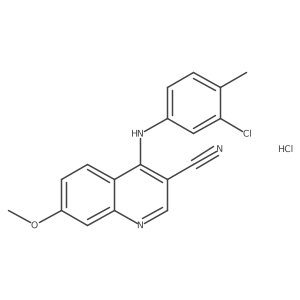 4-((3-Chloro-4-methylphenyl)amino)-7-methoxyquinoline-3-carbonitrile hydrochloride Structure