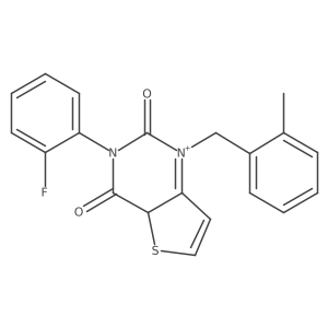 3-(2-fluorophenyl)-1-[(2-methylphenyl)methyl]-1H,2H,3H,4H-thieno[3,2-d]pyrimidine-2,4-dione Structure