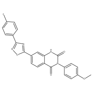 7-[3-(4-fluorophenyl)-1,2,4-oxadiazol-5-yl]-3-(4-methoxyphenyl)quinazoline-2,4(1H,3H)-dione Structure