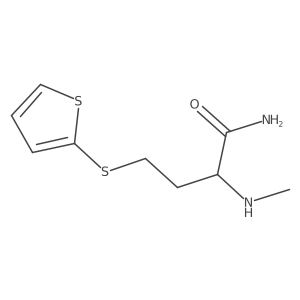 Butanamide, 2-(methylamino)-4-(2-thienylthio)-结构式