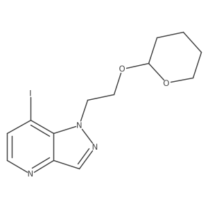 7-iodo-1-(2-(tetrahydro-2H-pyran-2-yloxy)ethyl)-1H-pyrazolo[4,3-b]pyridine Structure