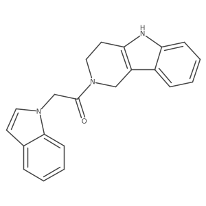 2-(1H-indol-1-yl)-1-(1,3,4,5-tetrahydro-2H-pyrido[4,3-b]indol-2-yl)ethanone结构式