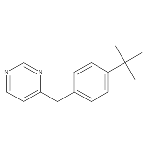 Pyrimidine, 4-[[4-(1,1-dimethylethyl)phenyl]methyl]- Structure