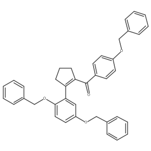 [4-(Benzyloxy)phenyl]({2-[2,5-bis(benzyloxy)phenyl]cyclopent-1-en-1-yl})methanone结构式
