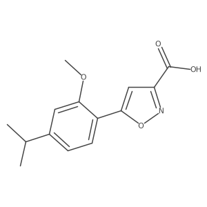3-Isoxazolecarboxylic acid, 5-[2-methoxy-4-(1-methylethyl)phenyl]-结构式
