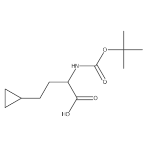 (S)-2-((tert-Butoxycarbonyl)amino)-4-cyclopropylbutanoic acid Structure