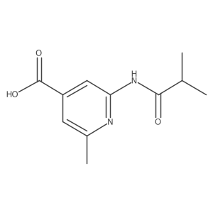 2-Methyl-6-(2-methylpropanoylamino)pyridine-4-carboxylic acid结构式