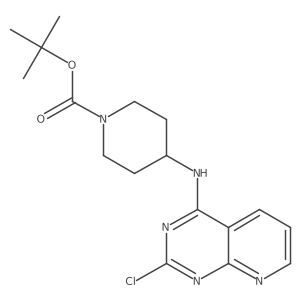 tert-Butyl 4-((2-chloropyrido[2,3-d]pyrimidin-4-yl)amino)piperidine-1-carboxylate结构式