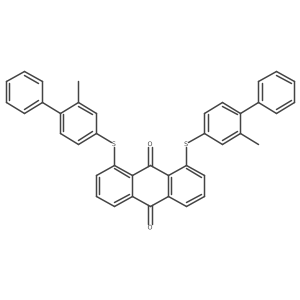 1,8-Bis[(2-methyl[1,1a(2)-biphenyl]-4-yl)thio]-9,10-anthracenedione结构式