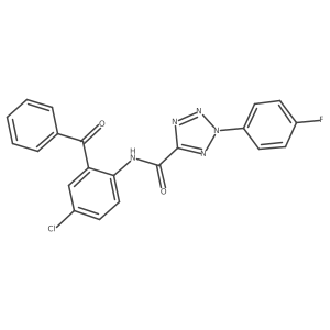 N-(2-benzoyl-4-chlorophenyl)-2-(4-fluorophenyl)-2H-tetrazole-5-carboxamide Structure