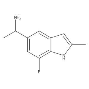 (R)-1-(7-Fluoro-2-methyl-1H-indol-5-yl)-ethylamine结构式