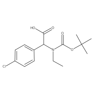 2-{[(Tert-butoxy)carbonyl](ethyl)amino}-2-(4-chlorophenyl)acetic acid结构式