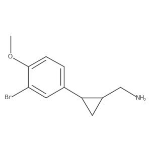 [2-(3-Bromo-4-methoxyphenyl)cyclopropyl]methanamine结构式
