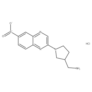 (1-(6-Nitroquinoxalin-2-yl)pyrrolidin-3-yl)methanamine hydrochloride Structure