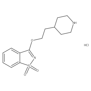 3-(2-(Piperidin-4-yl)ethoxy)benzo[d]isothiazole 1,1-dioxide hydrochloride结构式