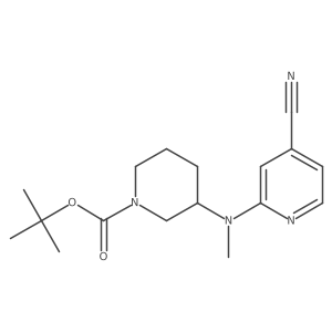 (S)-tert-butyl 3-((4-cyanopyridin-2-yl)(methyl)amino)piperidine-1-carboxylate结构式