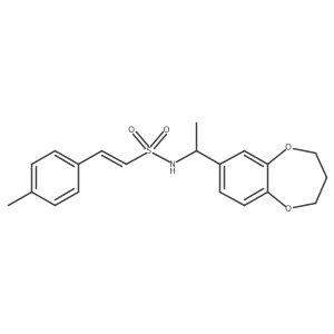 (E)-N-[1-(3,4-Dihydro-2H-1,5-benzodioxepin-7-yl)ethyl]-2-(4-methylphenyl)ethenesulfonamide结构式