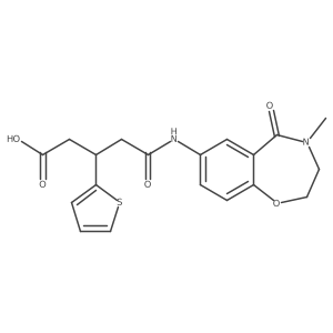 5-((4-Methyl-5-oxo-2,3,4,5-tetrahydrobenzo[f][1,4]oxazepin-7-yl)amino)-5-oxo-3-(thiophen-2-yl)pentanoic acid结构式