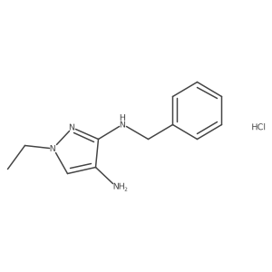 N~3~-benzyl-1-ethyl-1H-pyrazole-3,4-diamine结构式