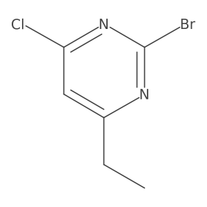 Pyrimidine, 2-bromo-4-chloro-6-ethyl-结构式