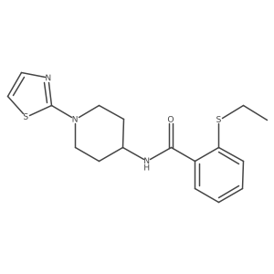 2-(ethylthio)-N-(1-(thiazol-2-yl)piperidin-4-yl)benzamide Structure
