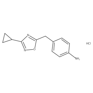 4-[(3-Cyclopropyl-1,2,4-oxadiazol-5-yl)methyl]aniline hydrochloride Structure