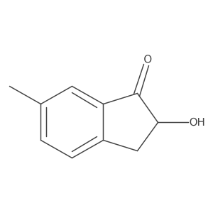 2-hydroxy-6-methyl-2,3-dihydro-1H-inden-1-one结构式