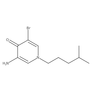 3-Amino-5-bromo-1-(4-methylpentyl)-1,4-dihydropyridin-4-one Structure