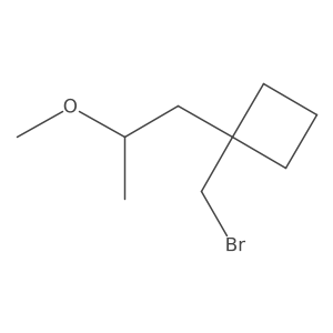1-(Bromomethyl)-1-(2-methoxypropyl)cyclobutane结构式