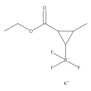 Potassium (2-(ethoxycarbonyl)-3-methylcyclopropyl)trifluoroborate结构式
