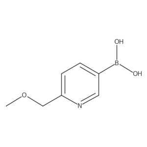 (6-(Methoxymethyl)pyridin-3-yl)boronic acid结构式