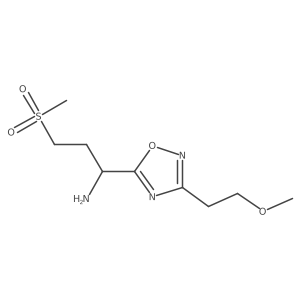 1-[3-(2-Methoxyethyl)-1,2,4-oxadiazol-5-yl]-3-(methylsulfonyl)propan-1-amine Structure