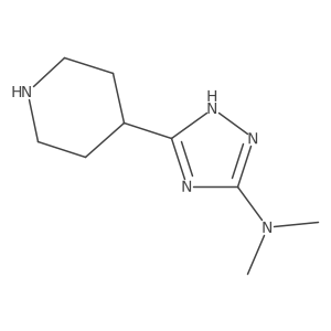N,N-Dimethyl-5-(piperidin-4-yl)-4H-1,2,4-triazol-3-amine结构式