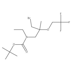 tert-butyl N-[3-bromo-2-methyl-2-(2,2,2-trifluoroethoxy)propyl]-N-ethylcarbamate结构式