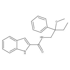 N-(2-methoxy-2-phenylbutyl)-1H-indole-2-carboxamide结构式
