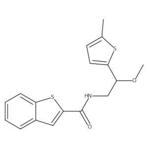 N-(2-methoxy-2-(5-methylthiophen-2-yl)ethyl)benzo[b]thiophene-2-carboxamide Structure